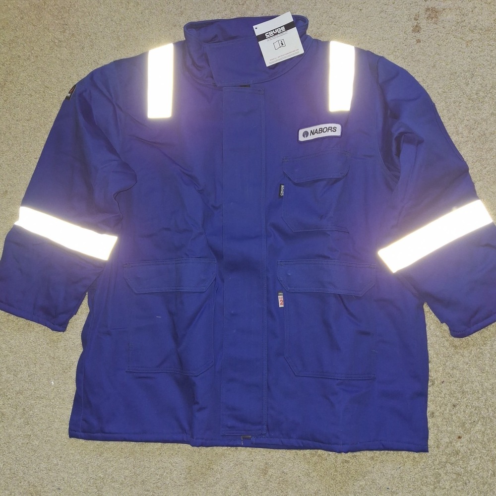 Crude FR Insulated Work Jacket 2XL TALL CAT2 ATPV12 2112 Quilt Lined RPS 586 - Picture 2 of 16